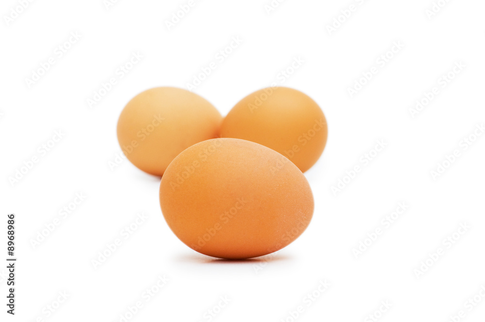 Group of eggs isolated on the white Group of eggs isolated on the white
