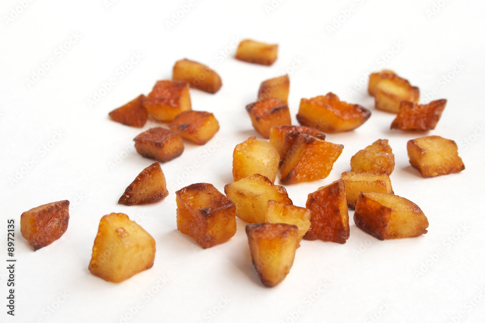The candied and roasted dried peel of an orange The candied and roasted dried peel of an orange