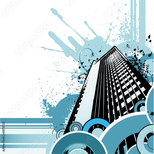 retro city vector