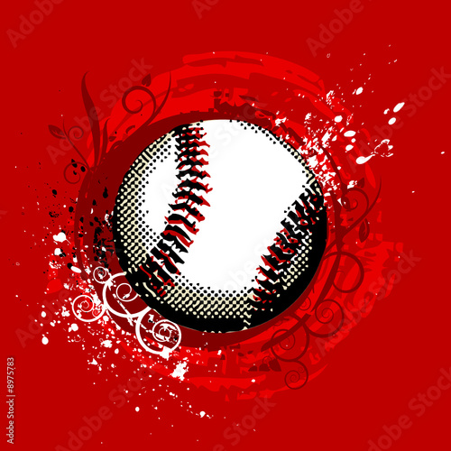 grunge baseball vector
