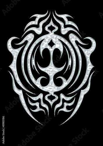 t-shirt art prints, tribal tattoo design, weißer auf schwarzem