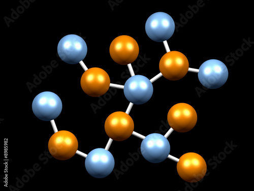 Atomic Molecules Isolated on a Black Background
