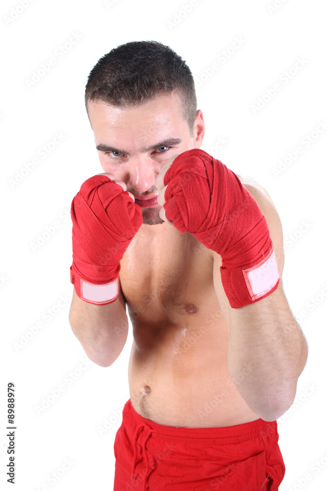 portrait of athletic boxer portrait of athletic boxer
