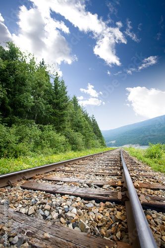 Railroad tracks in nature