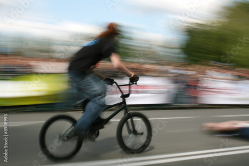 BMX BIker, natural motion blur