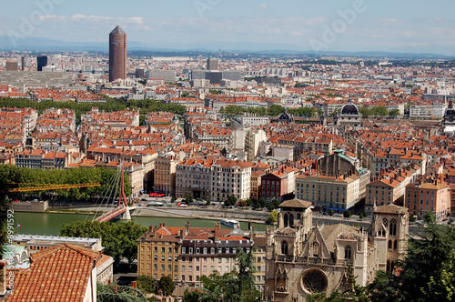 panorama de Lyon depuis la colline de Fourvière photo