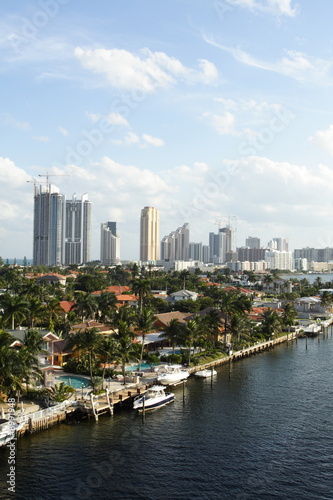 Birdeye view of Sunny Isles and Miami Beach