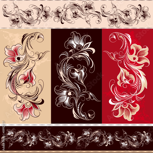 Decorative Floral Ornament Elements