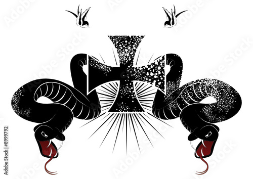 symbol schlange kreuz