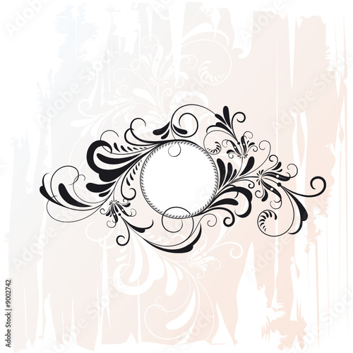 Circle Decorative Flourishes Ornament