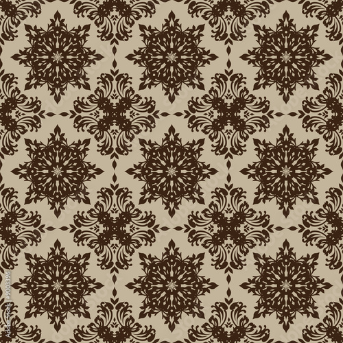 beige illustrated seamless repeating wallpaper design