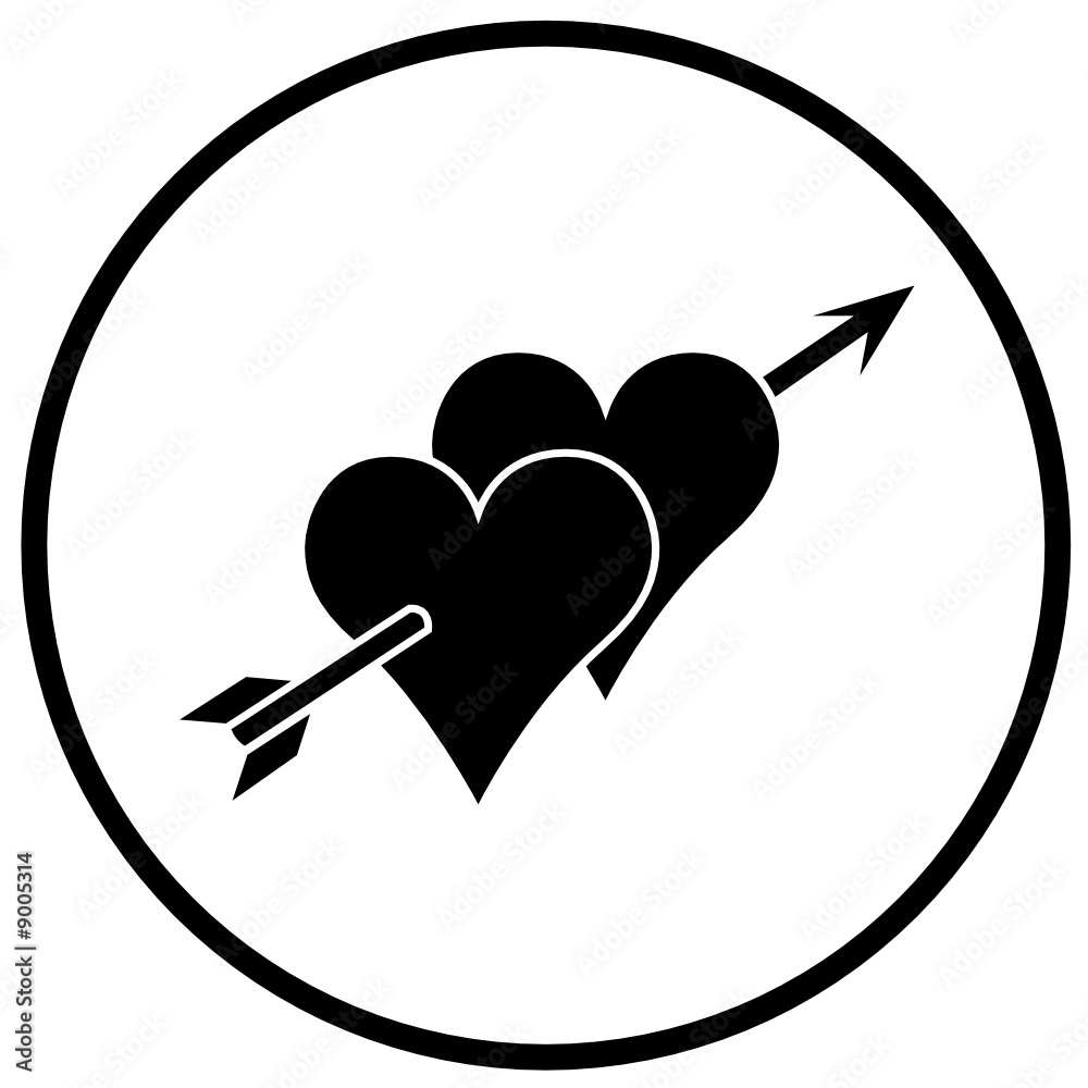 Fotografie two hearts in love symbol