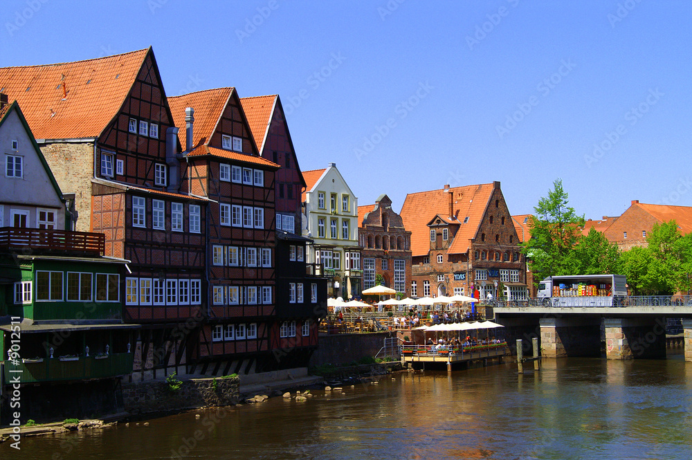 Lüneburg, Altstadt an der Ilmenau