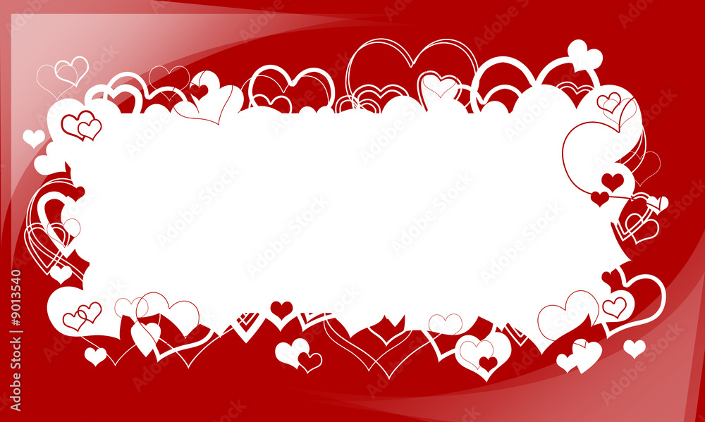 blank with cute red hearts