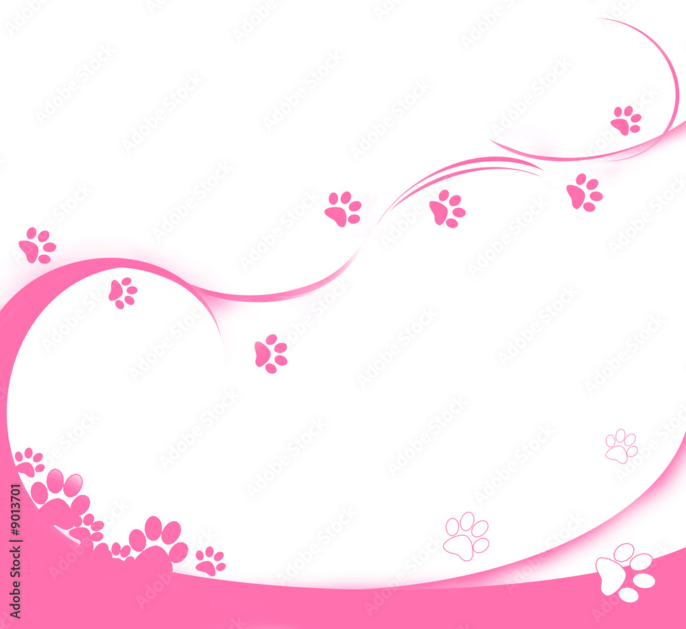 background with pink cat's tracks background with pink cat's tracks