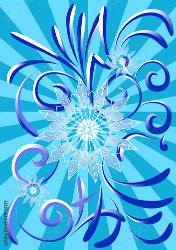 vector snowflake background illustration © Cherju