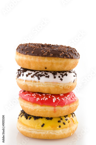 pile of four doughnuts