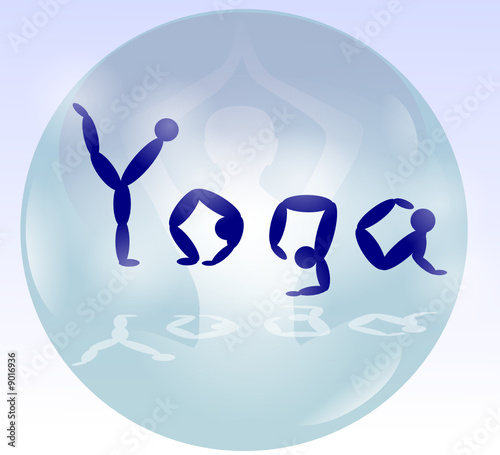 Yoga calligraphie bulle