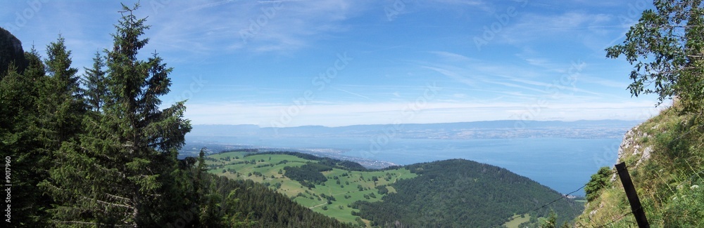 le lac léman, panorama