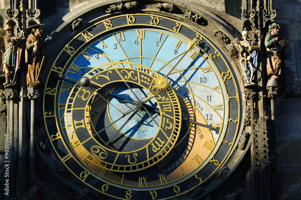 Obraz premium The Horologe on Old Town square in Prague