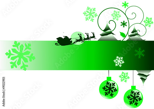 illustration de noël vert