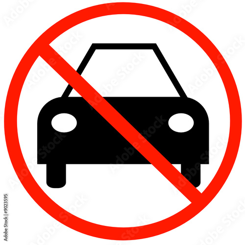 car with not allowed symbol - no cars allowed