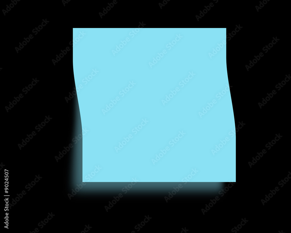 Post it Note Blue with copy space Post it Note Blue with copy space