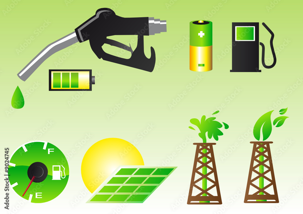 Vector energy icons Vector energy icons
