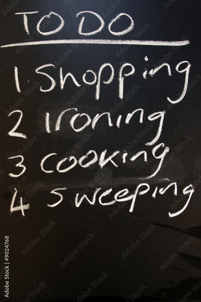 Obraz premium housewives to do list