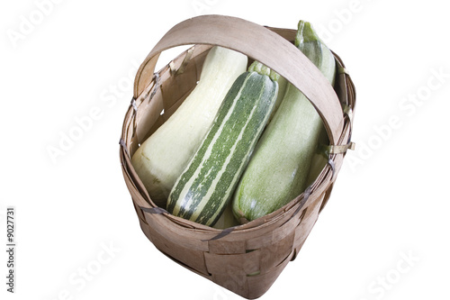 basket with vegeable marrows photo