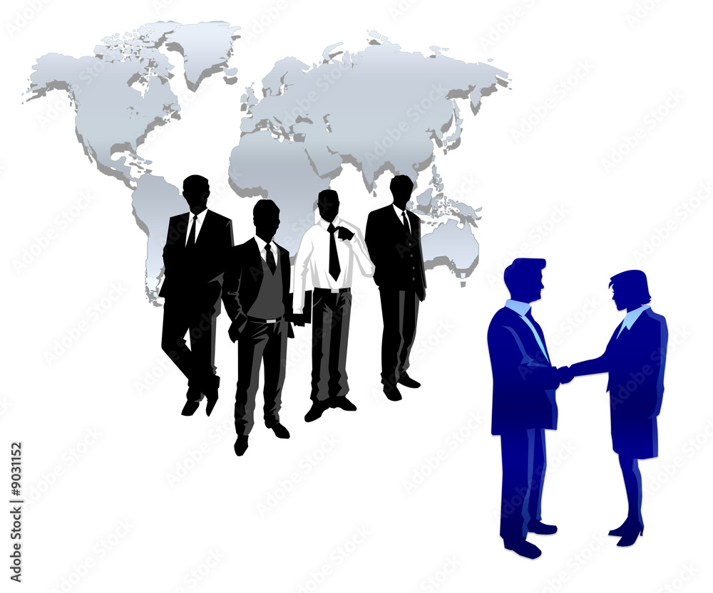 international worker business team making a trade international worker business team making a trade