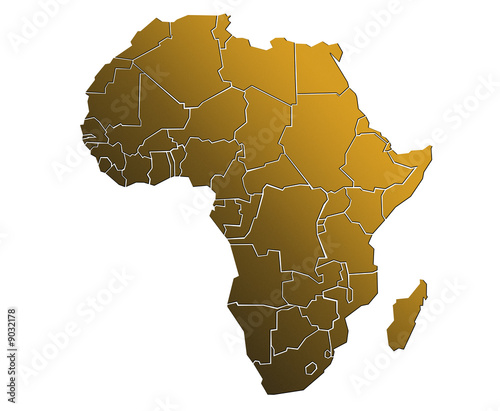 Carte Afrique Golden