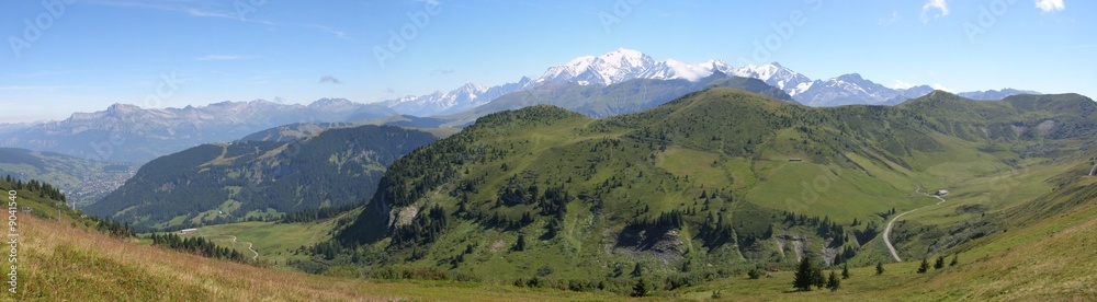 Fototapeta premium Panorama montagne vu de Ban Rouge