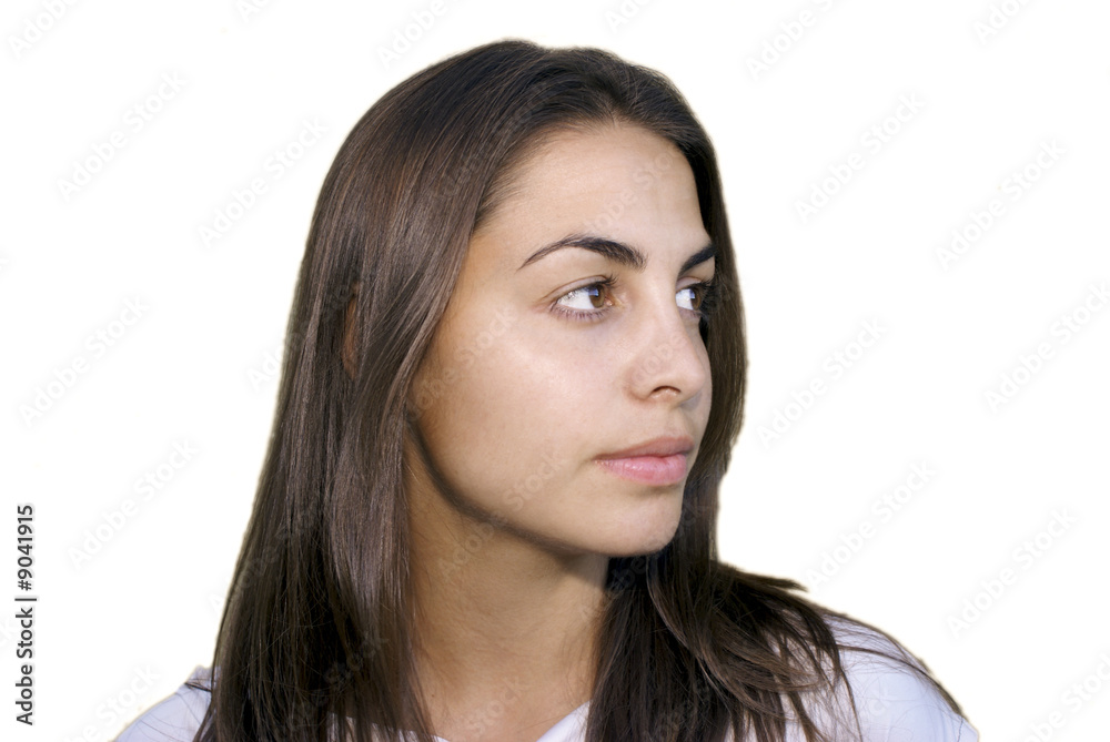 Young girl looking in the sky and dreaming Young girl looking in the sky and dreaming