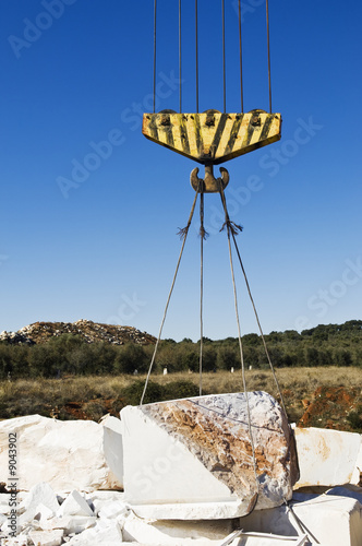 Lifting pulley in a marble quarry, Alentejo, Portugal