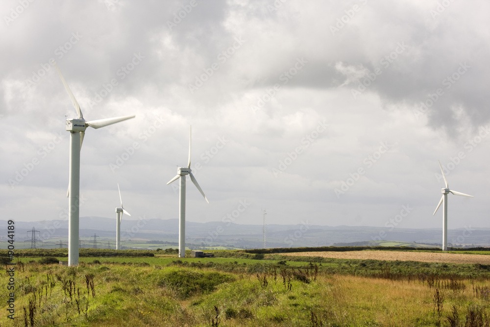 wind turbine electicity generator towers in summer wind turbine electicity generator towers in summer