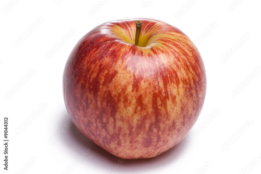 Vibrant red apple isolated on white background Vibrant red apple isolated on white background
