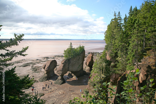 Hopewell Rocks, tNew Brunswick, Canada at low tide.