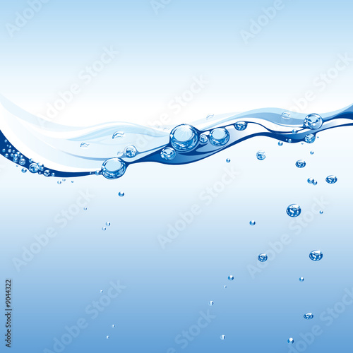 Water Wave With Bubbles #9044322