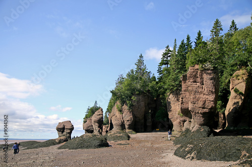 Hopewell Rocks, New Brunswick, Canada at low tide.