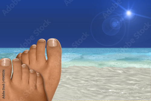 Schilderij op canvas plage