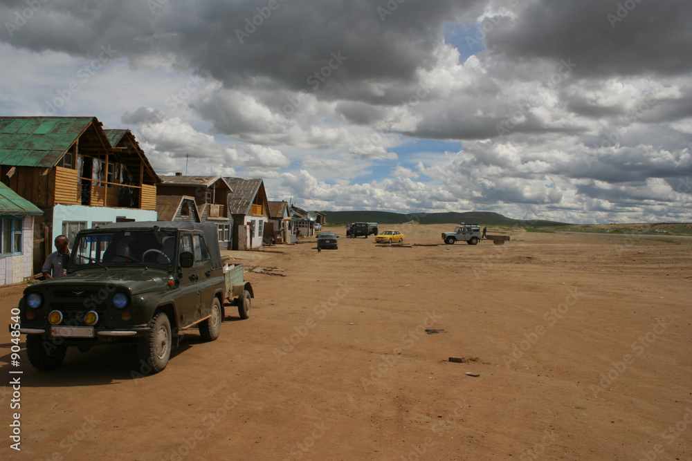 Bourg rural en Mongolie