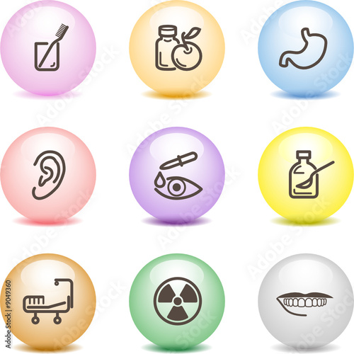 Color ball web icons, set 15