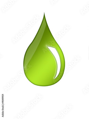 goutte d'eau écologique verte photo