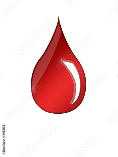 goutte d'eau rouge