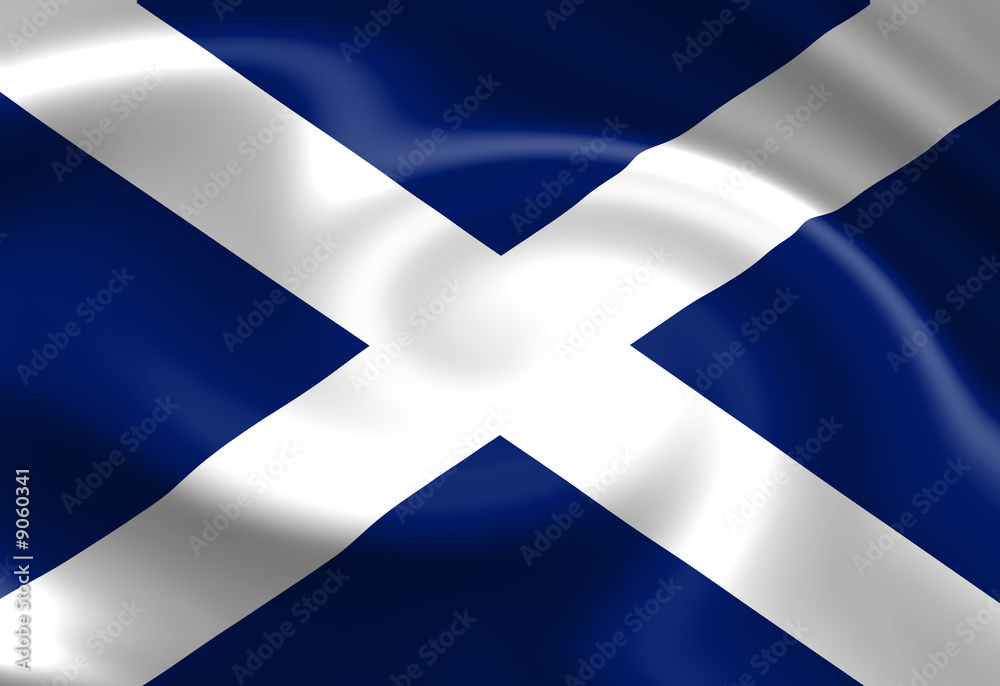 Obraz premium Scottish flag waving in the wind