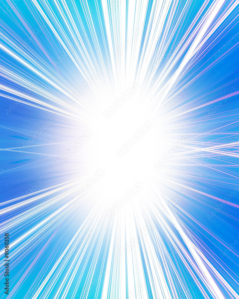 Soft sun in a blue sky with no clouds