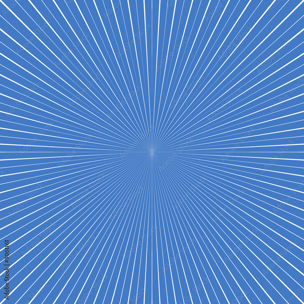 Abstract white rays on a soft blue background Abstract white rays on a soft blue background