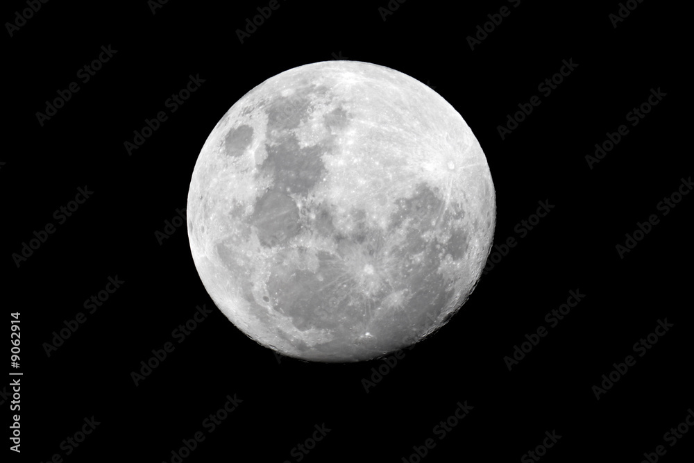 View of the full moon over the African continent View of the full moon over the African continent