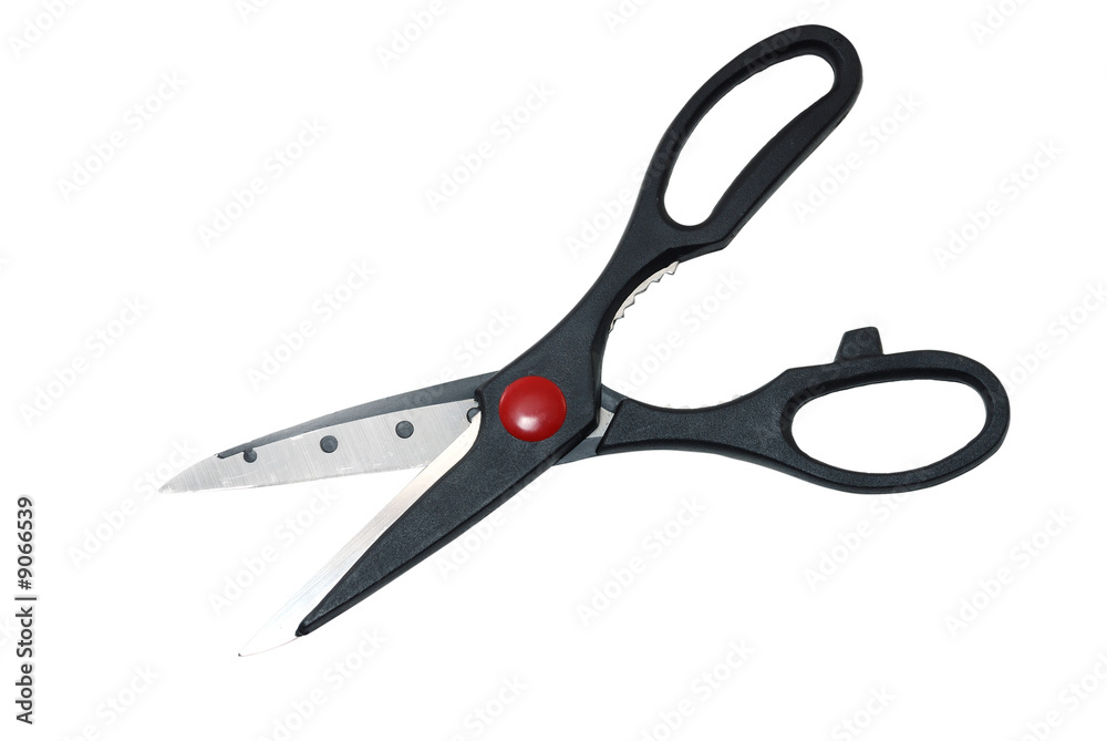 simple scissors blak isolated on white background simple scissors blak isolated on white background